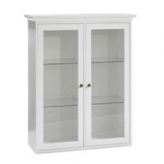 Vitrína/nástavec na komodu, bílá, PARIS 79862