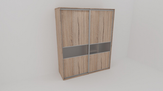 Skříň FLEXI 2 š.200cm v.220cm : 2x dveře dělené sklem MATELUX - jen osobní odběr