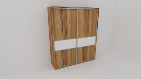 Skříň FLEXI 2 š.200cm v.220cm : 2x dveře dělené sklem LACOBEL - jen osobní odběr