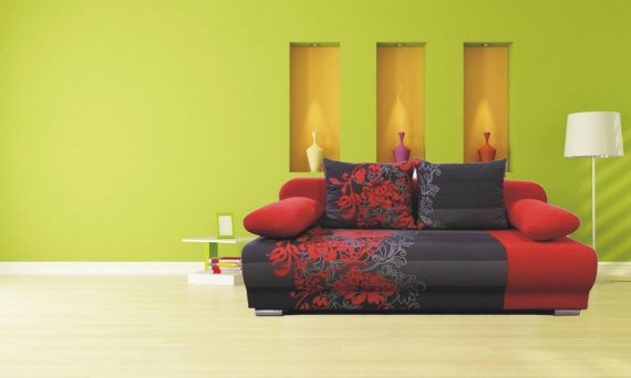 Futon červený květ