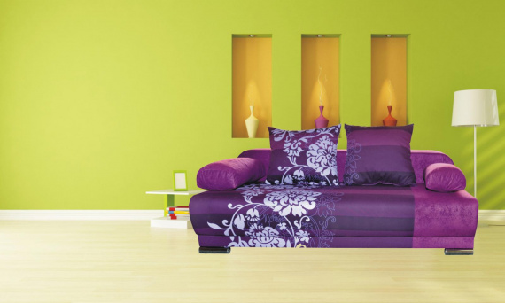 Futon fialový květ