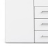 Skříň Sid 4d3s bílá/bílý lesk