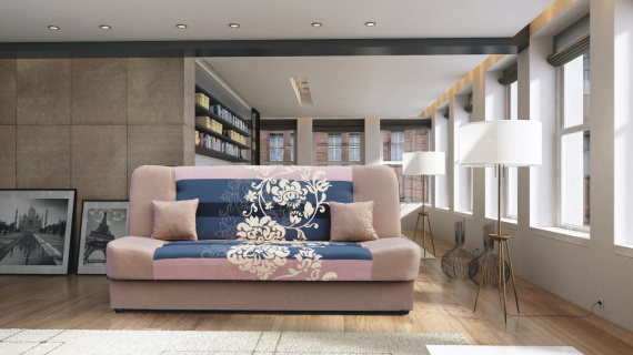 Pohovka Jasmín hnědý květ