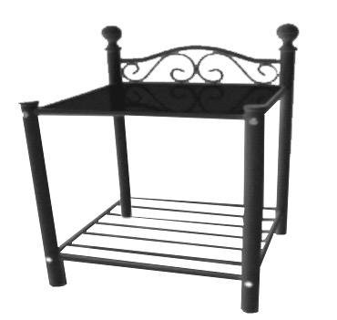 Noční stolek Dora černý