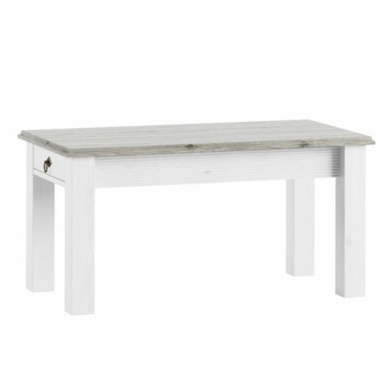 Konferenční stolek, bílá, LIONA LM 97
