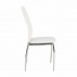 Jídelní židle, ekokůže bílá / chrom, ERVINA