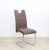 Židle, látka hnědá / ekokůže hnědá / chrom, Izma