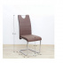 Židle, látka hnědá / ekokůže hnědá / chrom, Izma