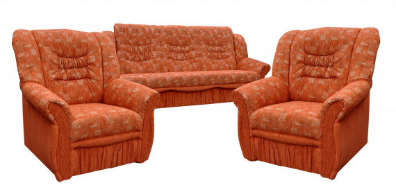 Sedací souprava Relax 3F+1+1 cihlová