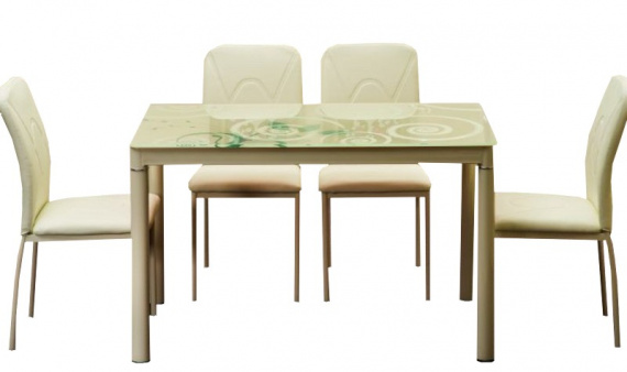 Jídelní sestava Damar 1+4 béžová