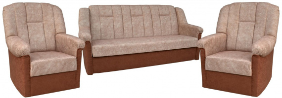 Sedací souprava Panda Rali 3-sue hnědá