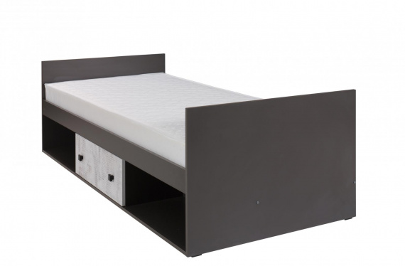 Postel s matrací Tomio R20 90x200 grafit/enigma