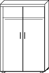 Skříň Samir R1 švestka/grafit