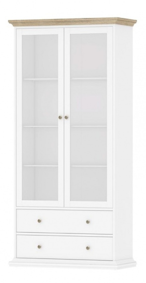 Vitrína Provence 829 bílá/dub