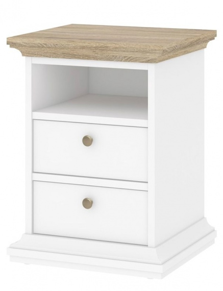 Noční stolek Provence 302 bílá/dub