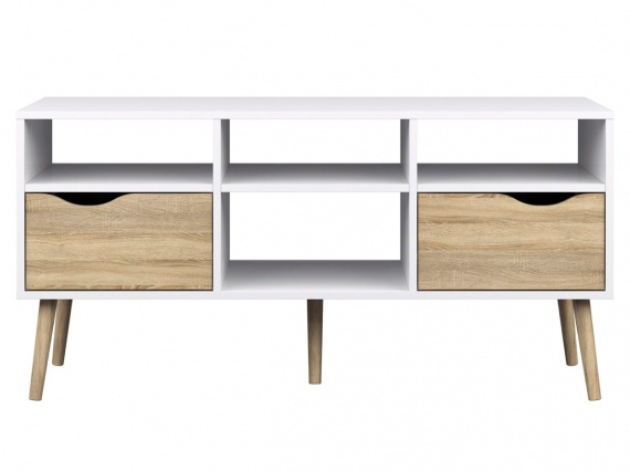 TV stolek Retro 391 bílá/dub