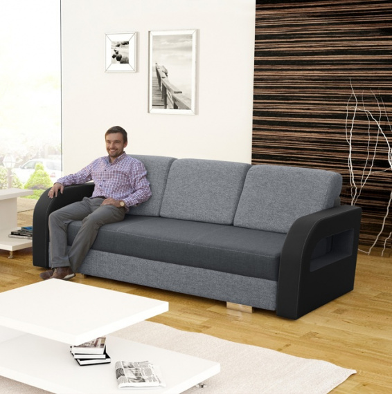 Pohovka Lori tm.šedá