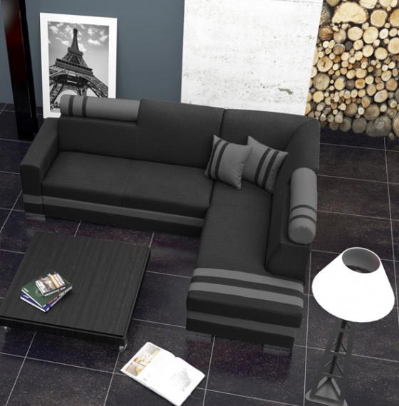 Sedací souprava Replay P černá/šedá