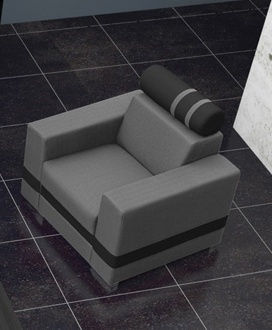 Křeslo Replay šedá/černá