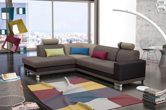 Sedací souprava Tira L hnědá