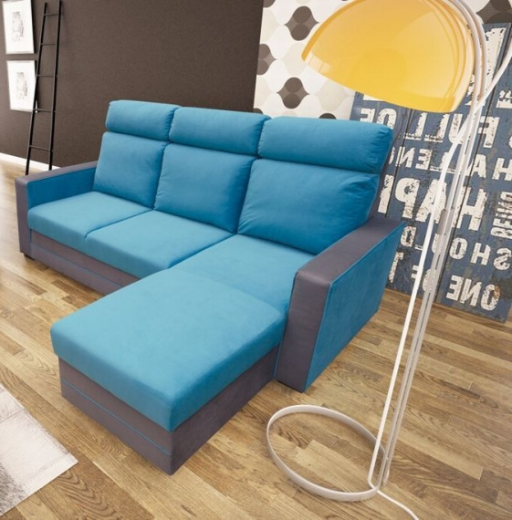 Sedací souprava Maxim P modrá/šedá