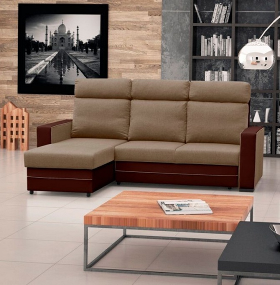 Sedací souprava Maxim L sv.hnědá/EKO hnědá