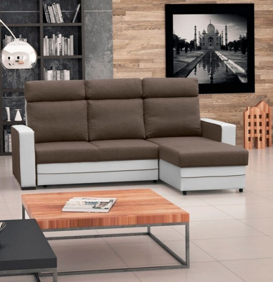 Sedací souprava Maxim P tm.hnědá/EKO bílá