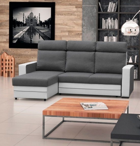 Sedací souprava Maxim L šedá/EKO bílá