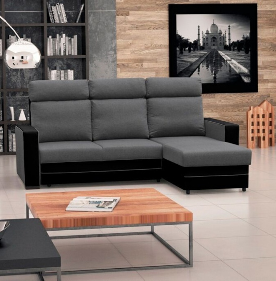 Sedací souprava Maxim P tm.šedá/EKO černá