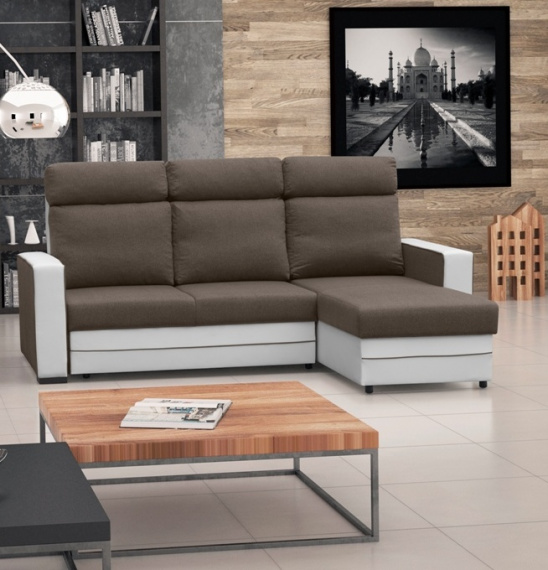 Sedací souprava Maxim P sv.hnědá/EKO bílá