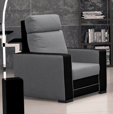 Křeslo Maxim šedá/Eko černá