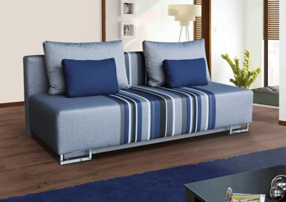 Pohovka Lucy pruhy modré