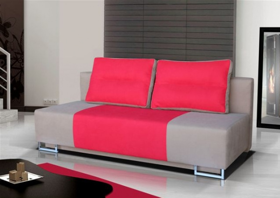 Pohovka Lucy II béžová/červená