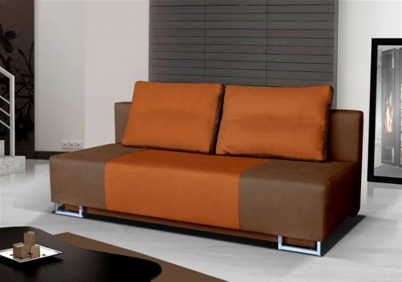 Pohovka Lucy II hnědá/oranžová