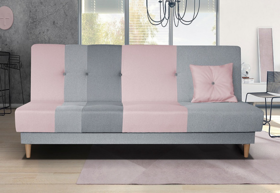 Pohovka Avatar šedá/růžová