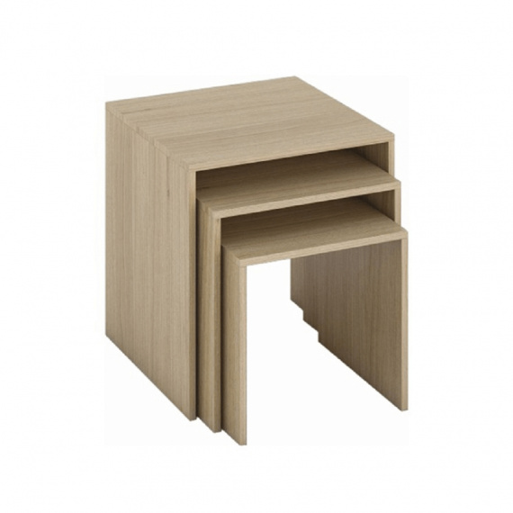 Sada tří příručních stolků, dub sonoma, SIPANI NEW