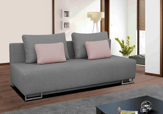 Pohovka Lucy šedá/růžová