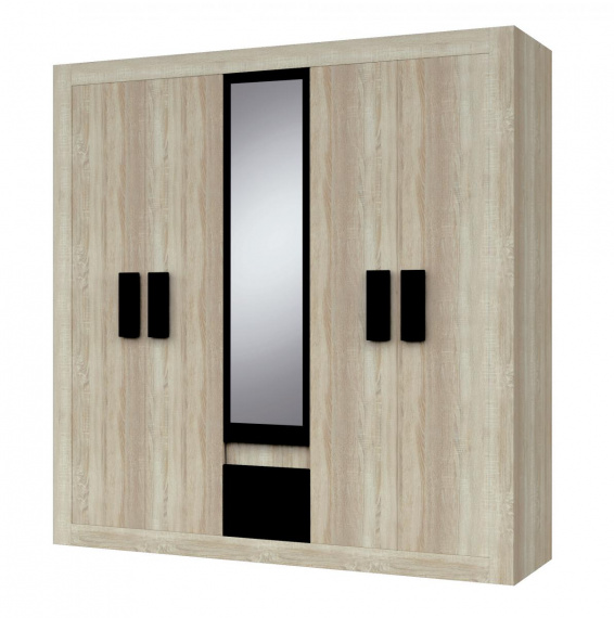 Skříň Madison 21 5d dub sonoma/černá