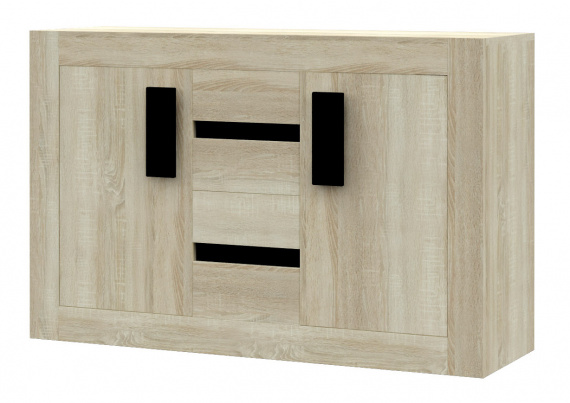 Komoda Madison 27 2d4s dub sonoma/černá