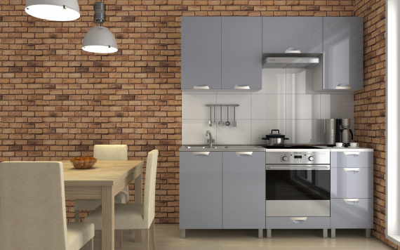 Kuchyňská linka Despacito RLG 180 šedý lesk