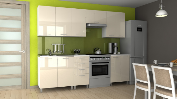 Kuchyňská linka Korry RLG 180/240 jasmín lesk