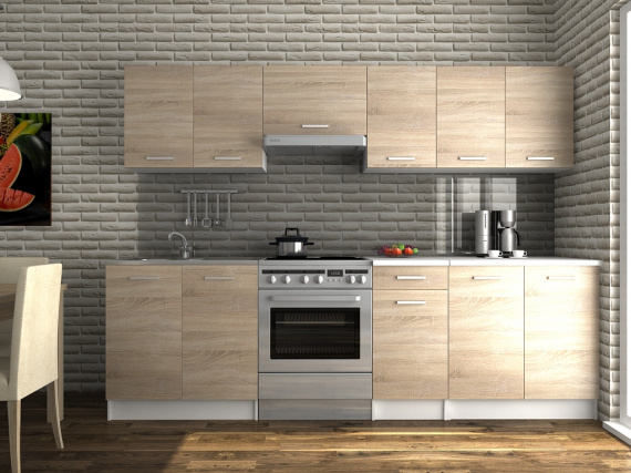 Kuchyňská linka Luigi 200/260 dub sonoma