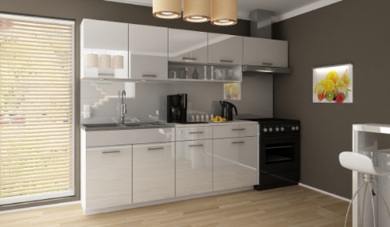 Kuchyňská linka Samara 180/240 bílý lesk