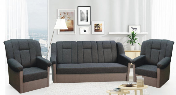 Sedací souprava Panda 3F+1+1 Sawana 05/21 šedá