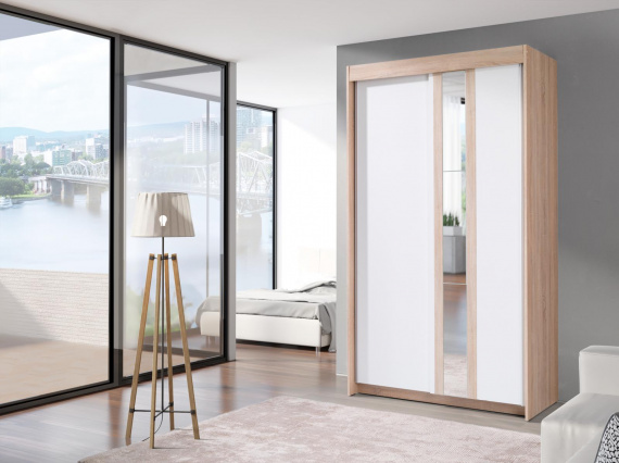 Šatní skříň Belfast sonoma/bílá