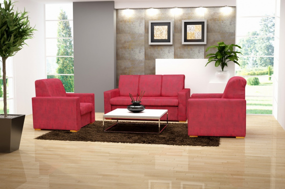 Sedací souprava Evita 3F+1+1 červená