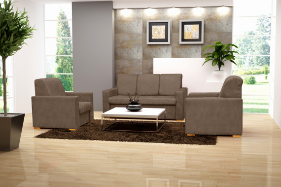 Sedací souprava Evita 3F+1+1 hnědá