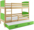 Patrová postel s přistýlkou Tamita borovice/zelená