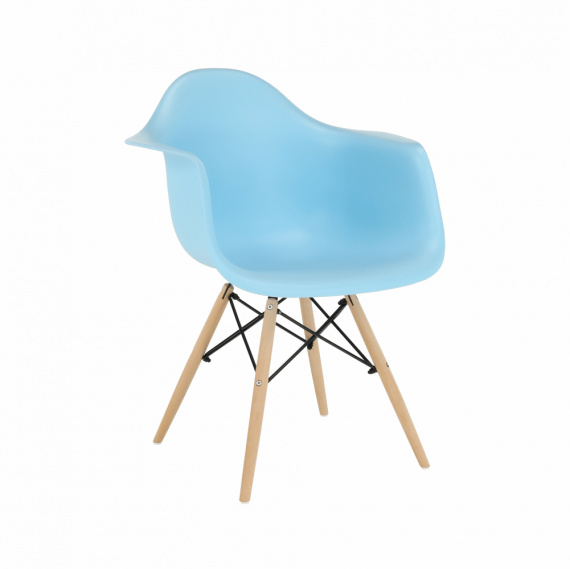 Křeslo, modrá / buk, DAMEN NEW