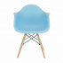 Křeslo, modrá / buk, DAMEN NEW
